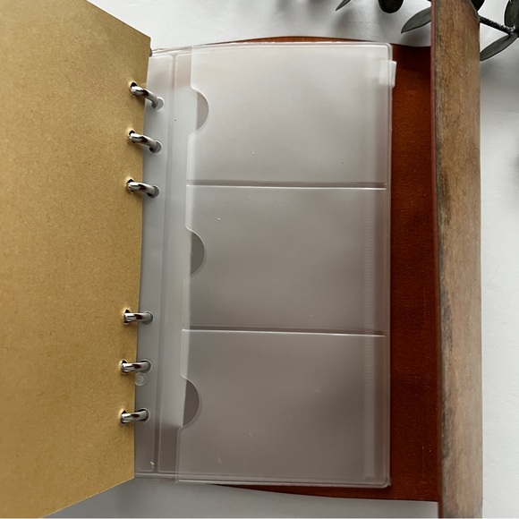 Leather Journal Notebook Post Card Vintage Inspired Refillable Pockets N… - Picture 6 of 12